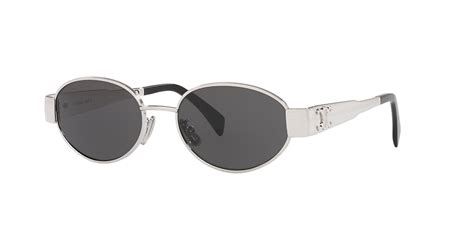 Celine CL40235U 54 Grey & Grey Shiny Sunglasses .